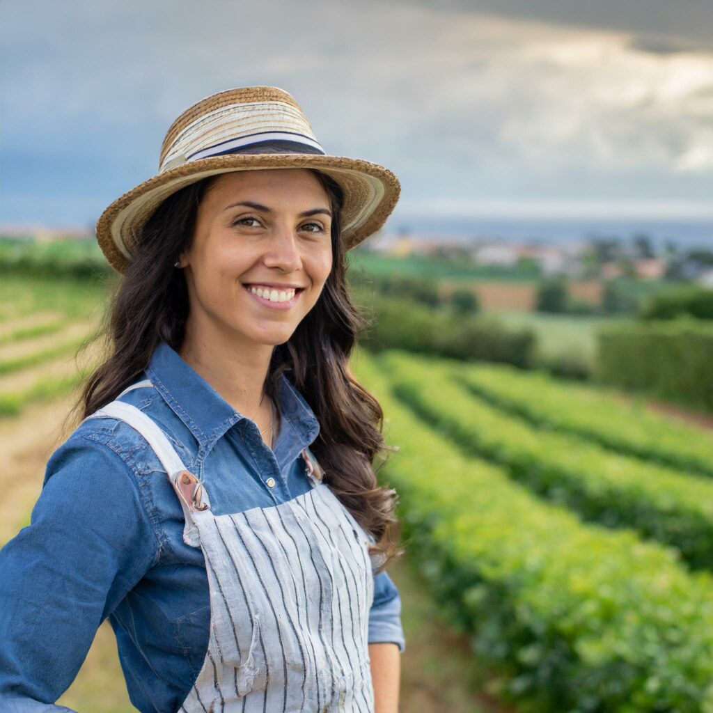 agricoltore attento alla sostenibilità