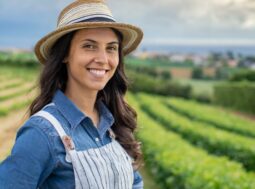 agricoltore attento alla sostenibilità