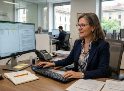 donna in ufficio