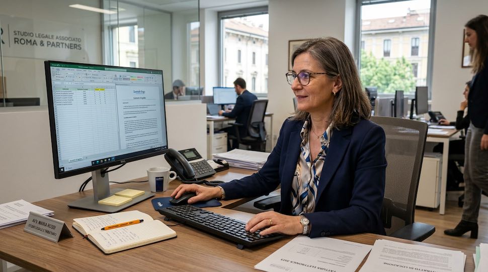 donna in ufficio
